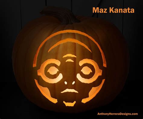 Print And Carve Out Star Wars Pumpkins Maz Kanata Halloween Pumpkin