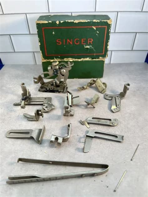 Vintage Singer Sewing Machine Feet Attachments Parts No Reserve