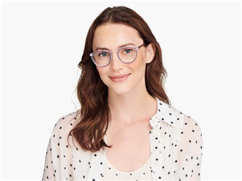 haskell eyeglasses in crystal with blue jay warby parker