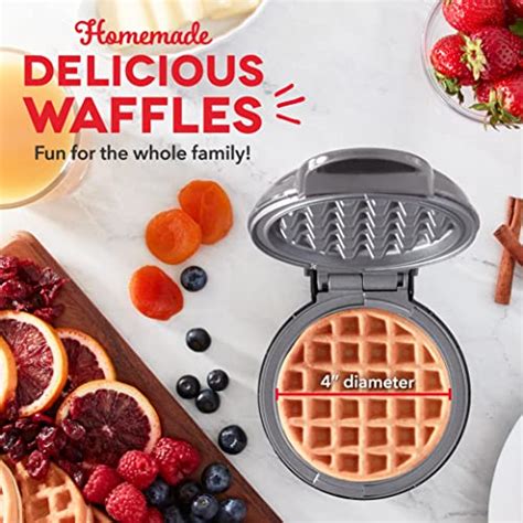 Dash Deluxe Mini Maker For Individual Waffles Hash Browns Keto