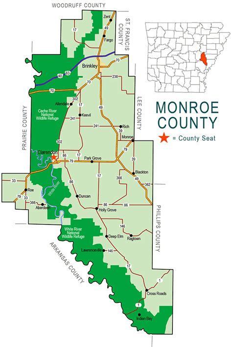 Monroe County Map Encyclopedia Of Arkansas
