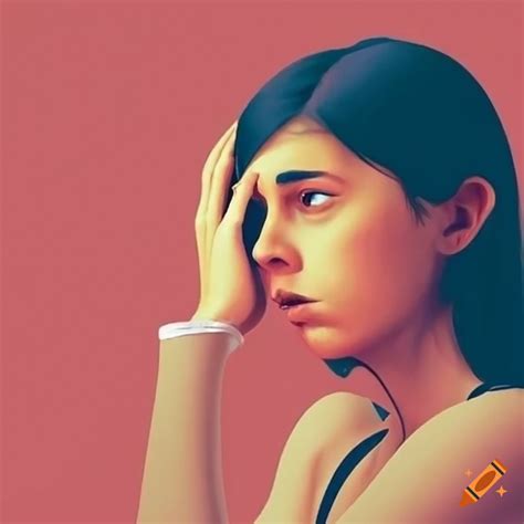 Illustration Of A Person Struggling With Anxiety