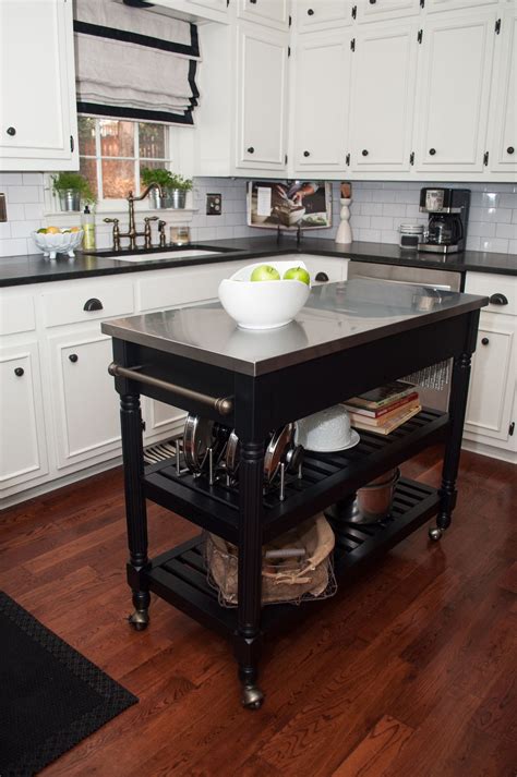 This small computer table on wheels proves its naturally. 11 Types of Small Kitchen Islands & Carts on Wheels (2021 ...