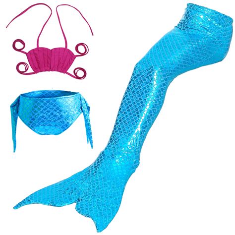 Little Mermaid Tails For Swimming Children Swimmable Suit Monofin