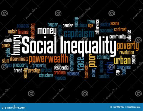 Social Inequality Word Cloud Concept 2 Stock Illustration