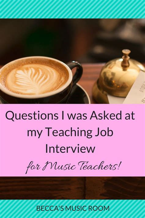 Questions I Was Asked At My Teaching Job Interview For Music Teachers