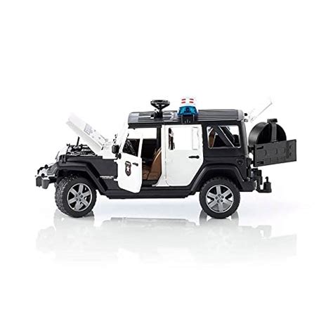 Bruder Jeep Rubicon Police Car With Dark Skin Policeman On Galleon