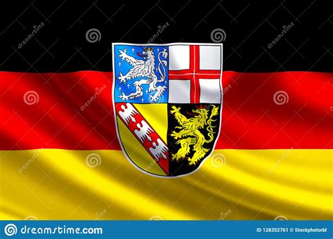 Saarland Germany Flag Illustration Stock Illustration - Illustration of design, background ...