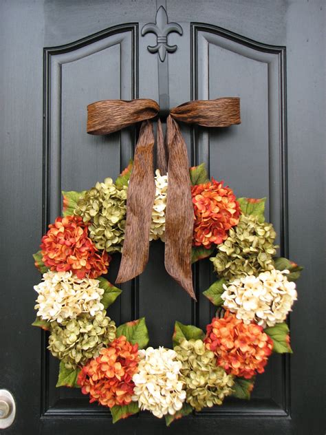 fall hydrangea wreaths front door wreaths wreaths