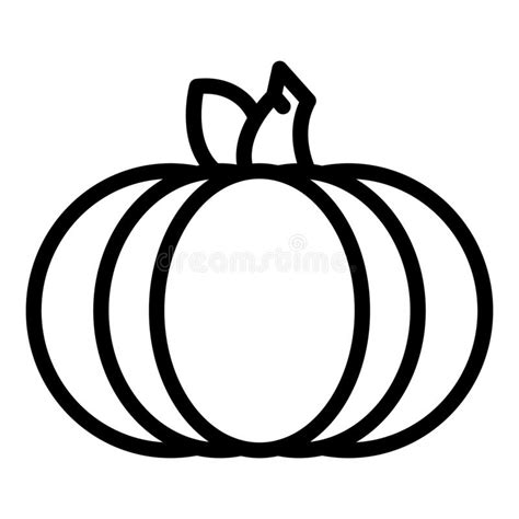 Plant Pumpkin Icon Outline Style Stock Vector Illustration Of Black