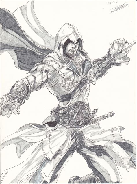 Ezio Auditore Assassins Creed La Hermandad By Otacon On Deviantart