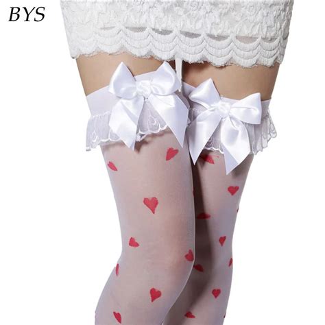 New 2016 Women Over The Knee Stockings Thigh High Female Stocking Bowknot Knitting Hold Up