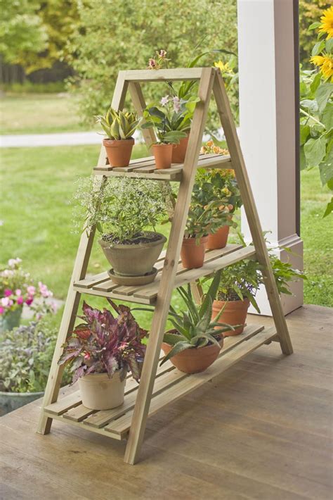 Deluxe A Frame Plant Stand With Trays Gardeners Supply Repisas