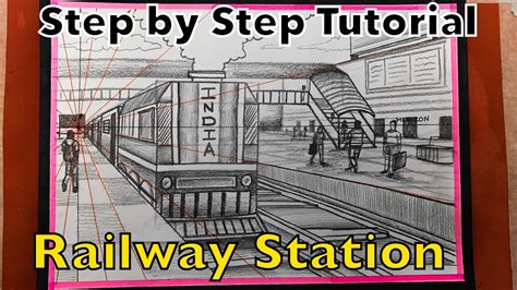 How To Draw Railway Station One Point Perspective Nid Nift Nata
