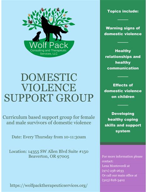 Domestic Violence Survivors Group Wolf Pack Consulting And Therapeutic