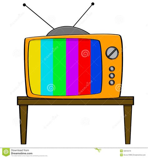 Retro Tv Stock Vector Illustration Of Color Drawing