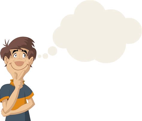 Boy Thinking Cartoon Transparent Background Ajor Png Images And