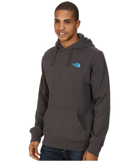 The North Face Emb Logo Pullover Hoodie In Gray For Men Graphite Grey