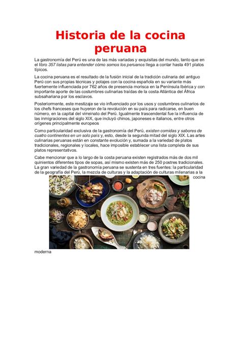Calaméo Historia De La Cocina Peruana
