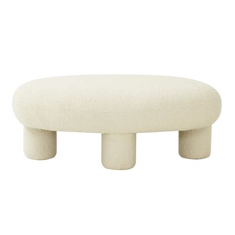Discus Boucle Ottoman - TOV Furniture