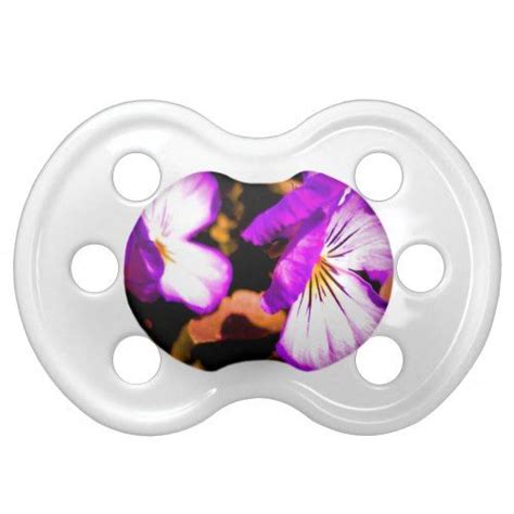 Rustic Purple And White Pansy Pacifier Pacifier Pansies Purple