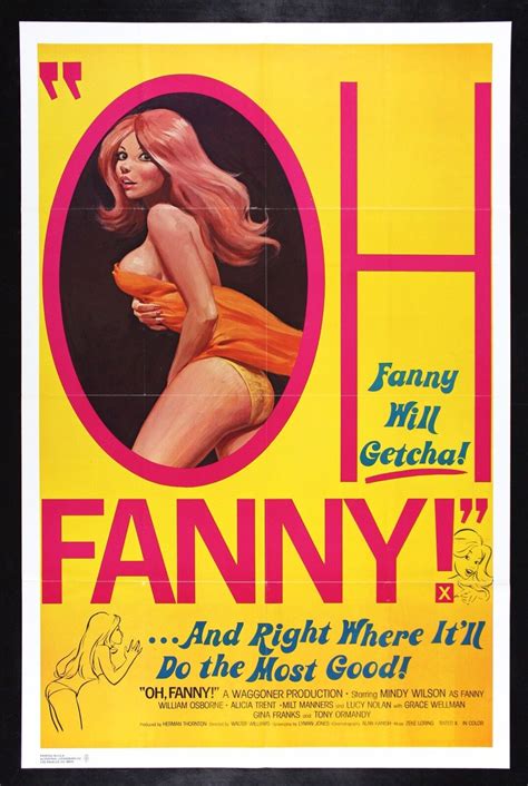 Oh Fanny Cinemasterpieces Large Discharge Sale Movie Poster Rated Adult