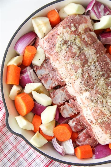 Place roast on top of vegetable/broth mixture. One Pot Oven Roasted Bone In Pork Rib Roast with ...
