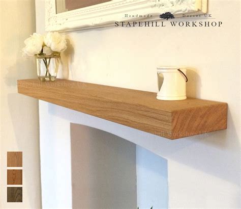 Solid Oak Floating Shelf Mantle Beam Fireplace Mantel Shelves Etsy Uk