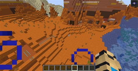 Found These Above Ground Mineshafts In The Badlands Biome Seed