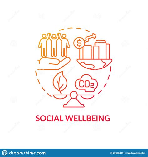 Social Wellbeing Concept Icon Stock Vector Illustration Of Offset