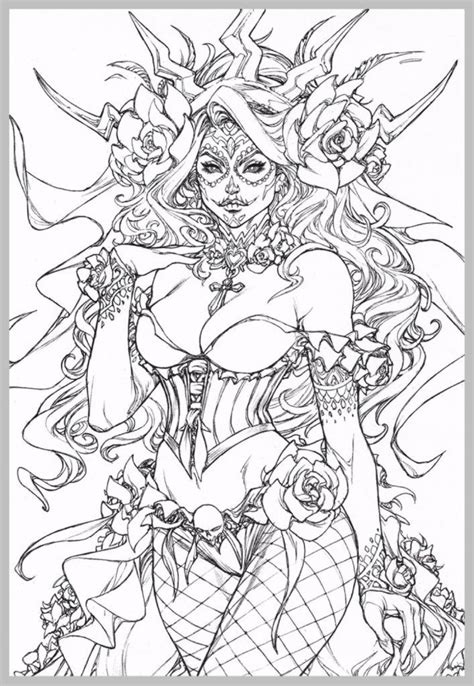 Gothic Fairy Coloring Pages ⋆ Coloringrocks Fairy Coloring