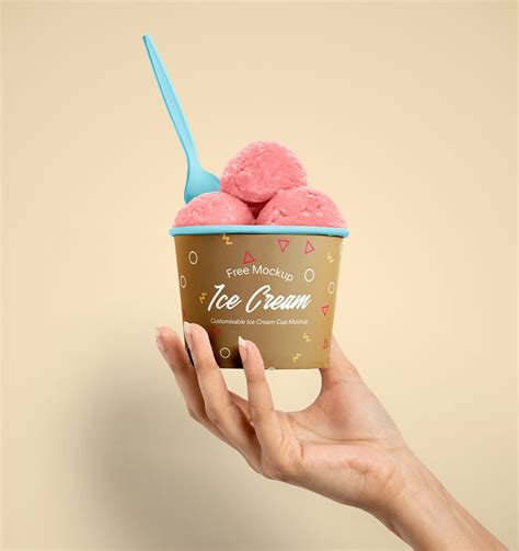 Types of ice cream cones include wafer cones (or cake cones), waffle cones, and sugar cones. Ice Cream Cup Mockup with Scoop di 2020