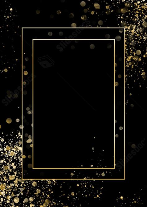 Poster With A Luxurious Black And Gold Gradient Border Page Border