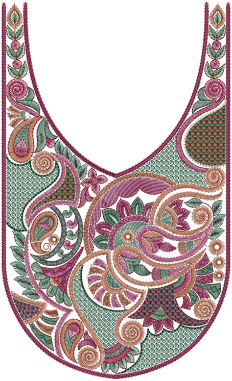 Latest A Z Neck Embroidery Designs ~ Embdesigntube