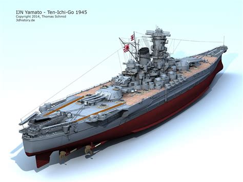 Model Ijn Battleship Yamato Ten Ichi Go Which Was Believed To Be Her