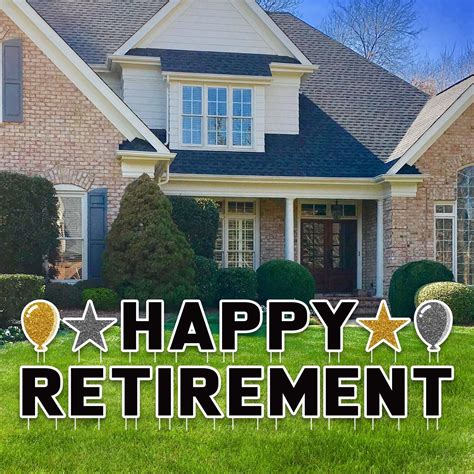 Happy Retirement Yard Sign Letters Happy Retirement Yard Etsy In 2022