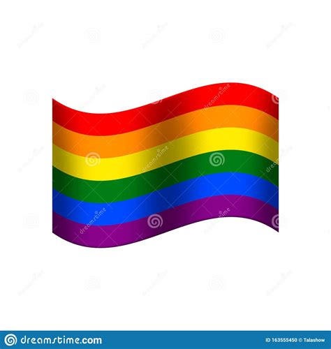 Rainbow Flag With Six Colors Of The Rainbow Generally