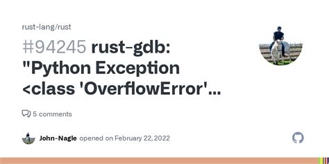 Rust Gdb Python Exception Int Too Big To Convert Issue Rust Lang Rust Github