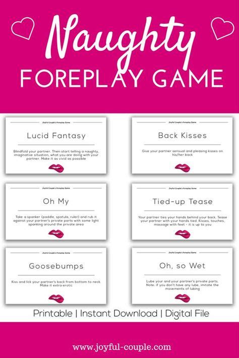 Foreplay Game Printable Love Games For Couples Couple Games Foreplay