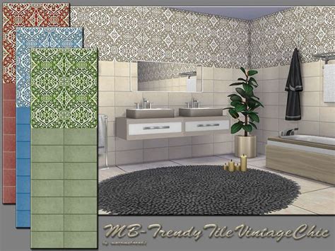 Sims 4 Ccs The Best Trendy Tile Vintage Chic By Matomibotaki