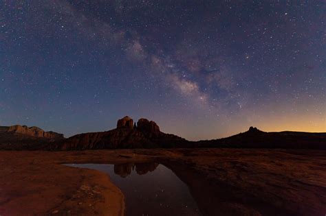 Milky Way Over Cathedral Rock Stock Photo Download Image Now Sedona