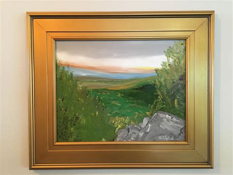 Oil Painting Framed Original Blackrock Peak By Applegreenarts On