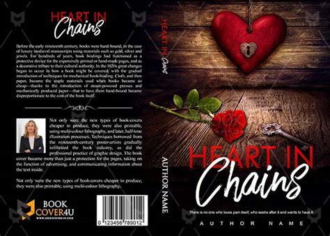 romance book cover design heart  chains