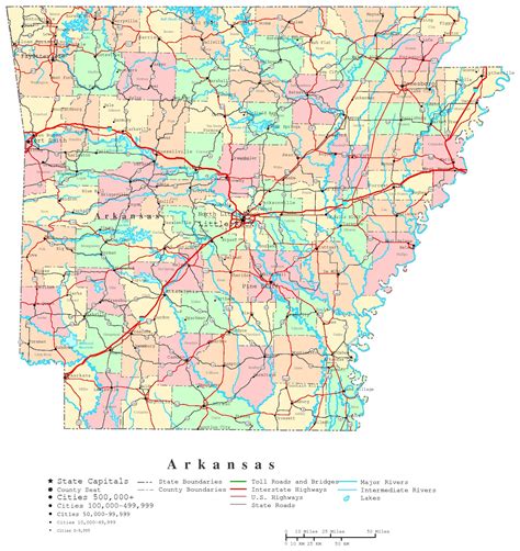 Arkansas State Map With Counties And Cities Zip Code Map