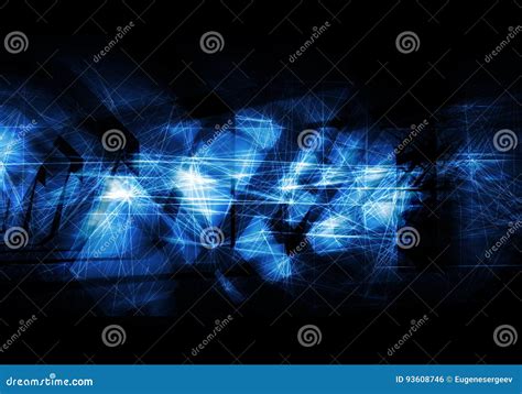 Abstract Dark Blue Artistic Digital Background Stock Illustration