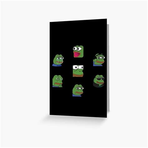 Pepe Twitch Emotes Pack 2 Greeting Card For Sale By Olddannybrown