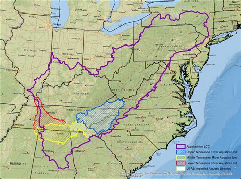 Tennessee River Basin Aquatic Units Map