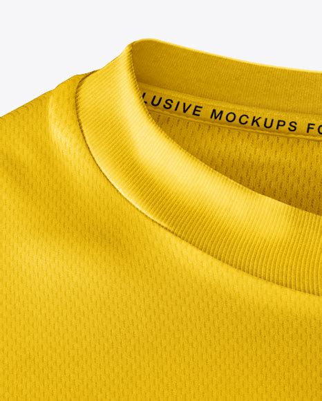 Download Men's T-Shirt with Mini Eyelet Fabric Mockup in Apparel ...