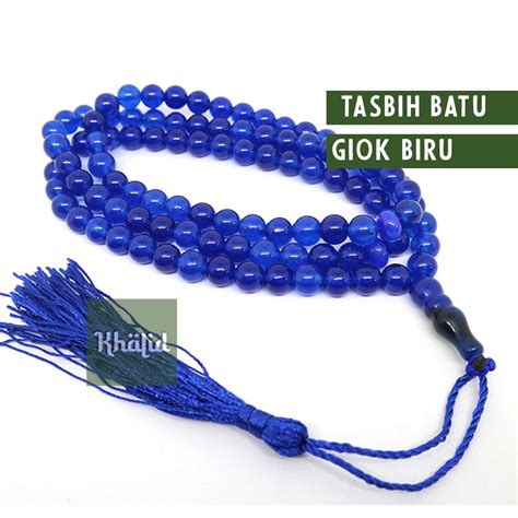 Jual TASBIH BATU GIOK BIRU 99 BUTIR 8 MM ASLI NATURAL Shopee