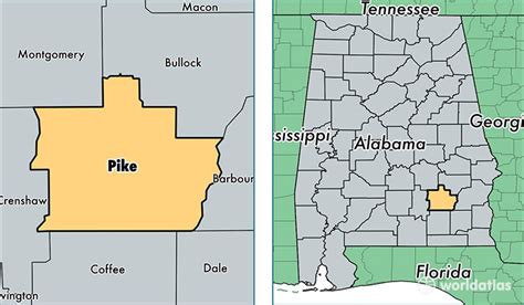 Pike County Alabama Map Of Pike County Al Where Is